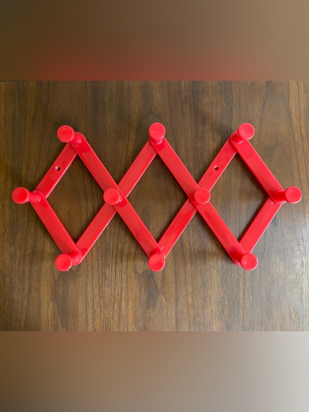 Vintage Plastic Accordion Expandable Wall Rack